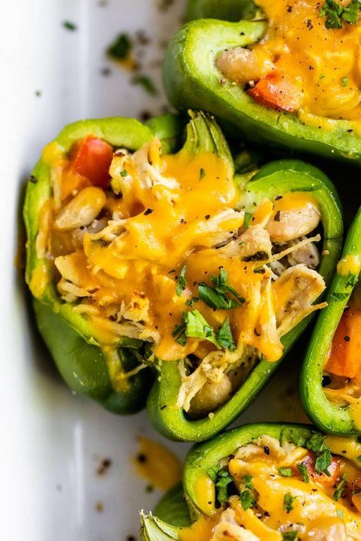 Chicken and Bean Stuffed Peppers
