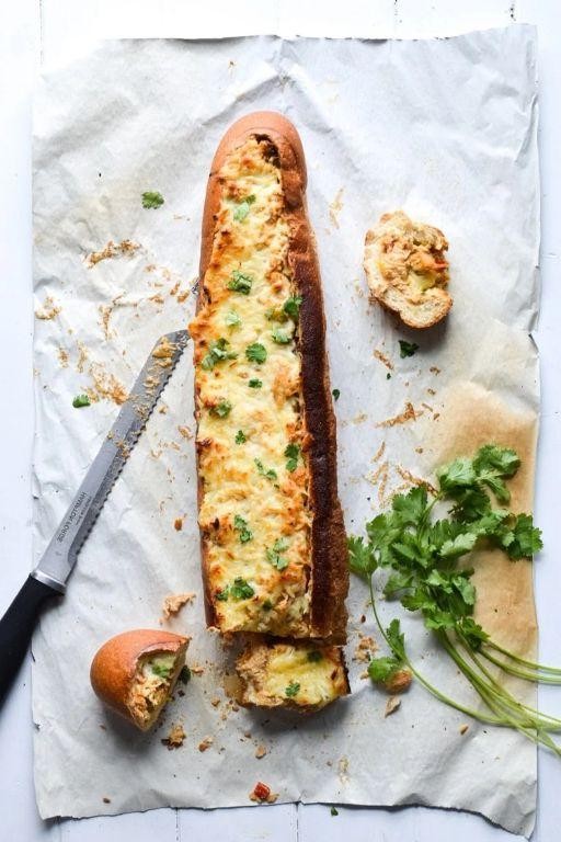 Chicken and Cream Cheese Stuffed French Bread