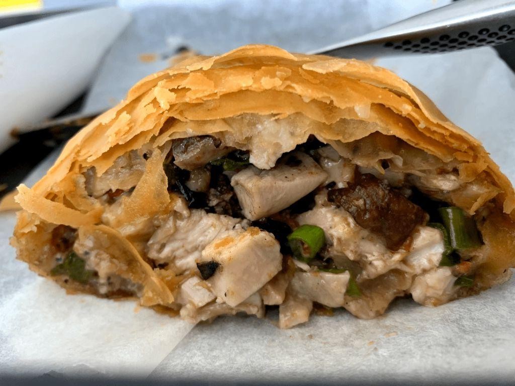 Chicken and Mushroom Filo Pasty