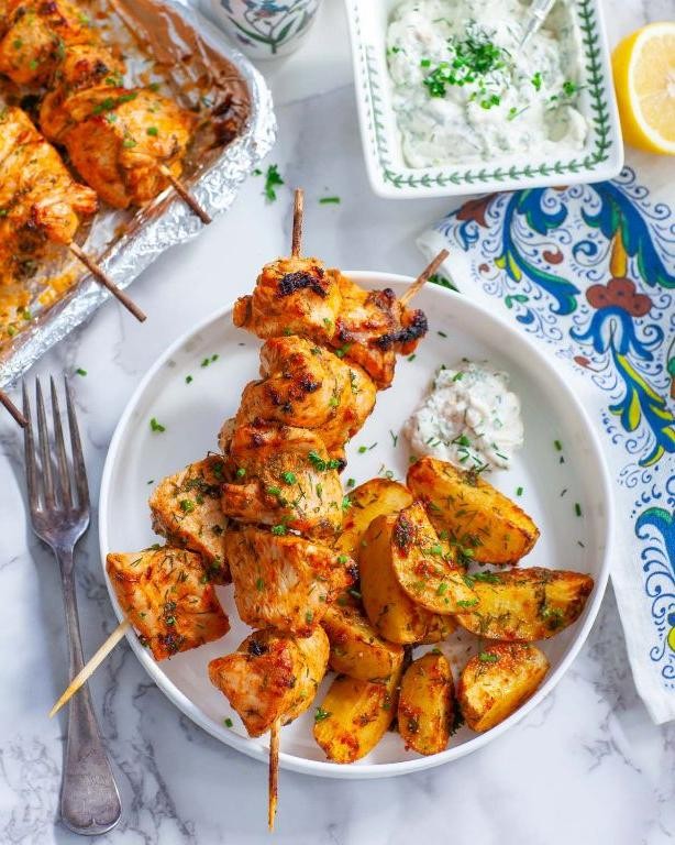 Chicken and Potato Kebabs