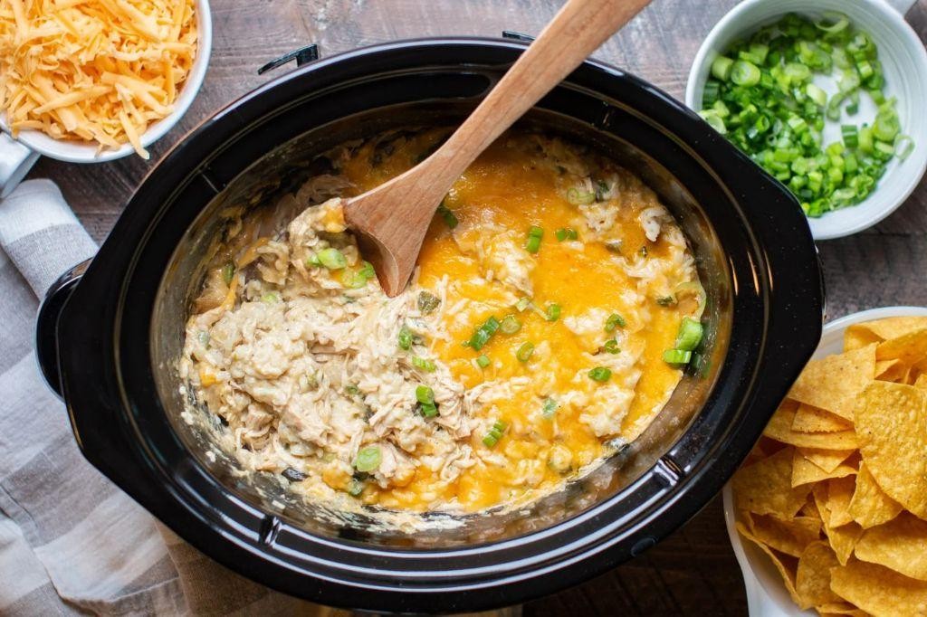 Chicken and Rice Crock Pot with Green Chilies