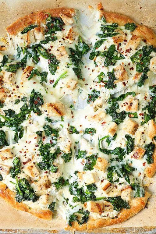 Chicken and Spinach Pizza