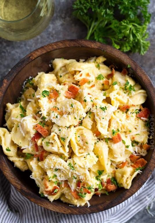 Chicken and Tortellini Carbonara