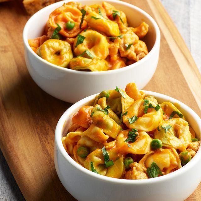 Chicken and Tortellini with Butternut Squash Sauce