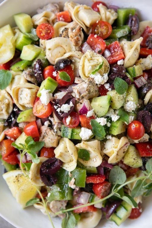 Chicken and Tortellini with Olives and Feta