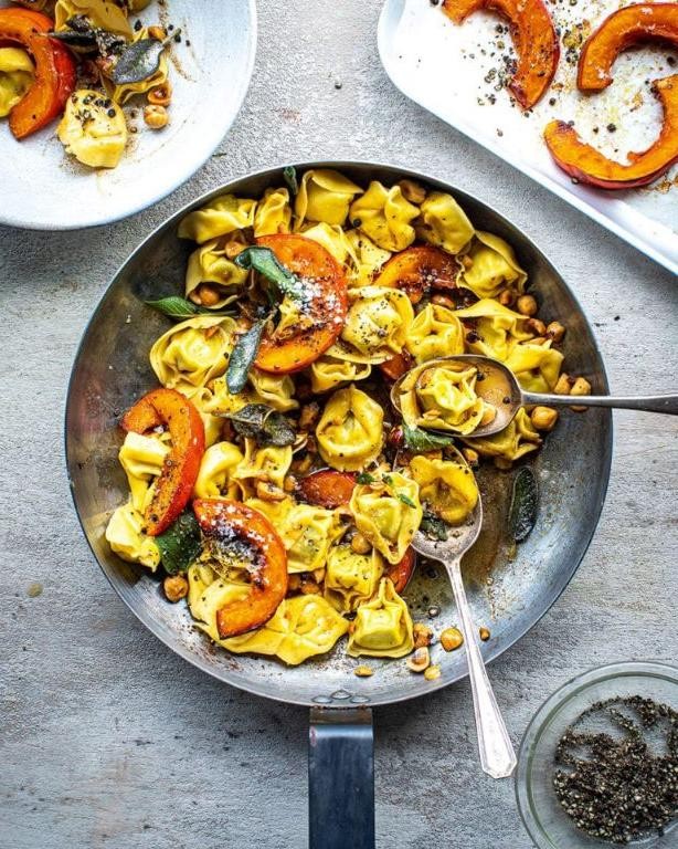 Chicken and Tortellini with Pumpkin Sage Sauce
