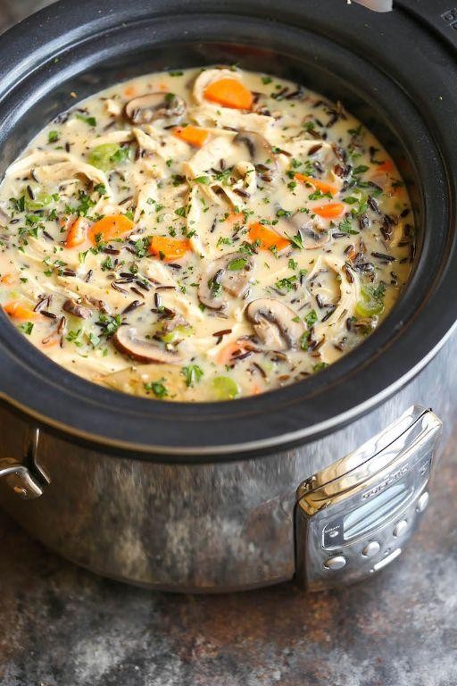 Chicken and Wild Rice Slow Cooker Stew