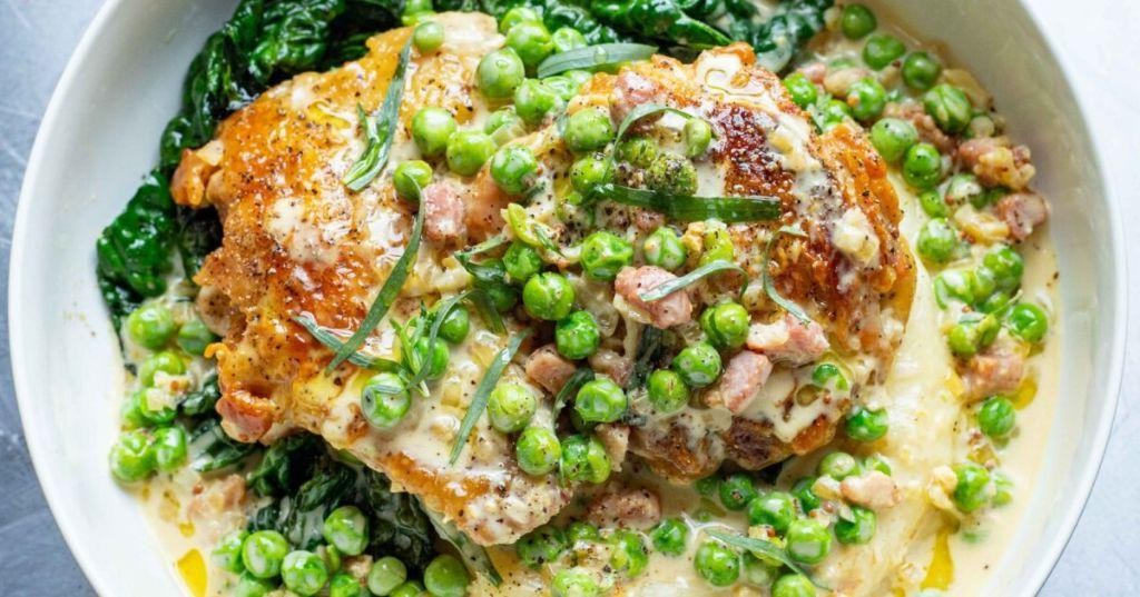 Chicken with Pancetta and Peas