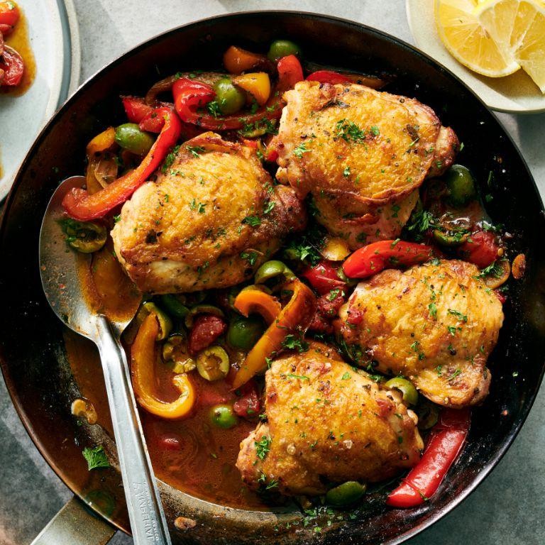 Chicken with Peppers and Olives