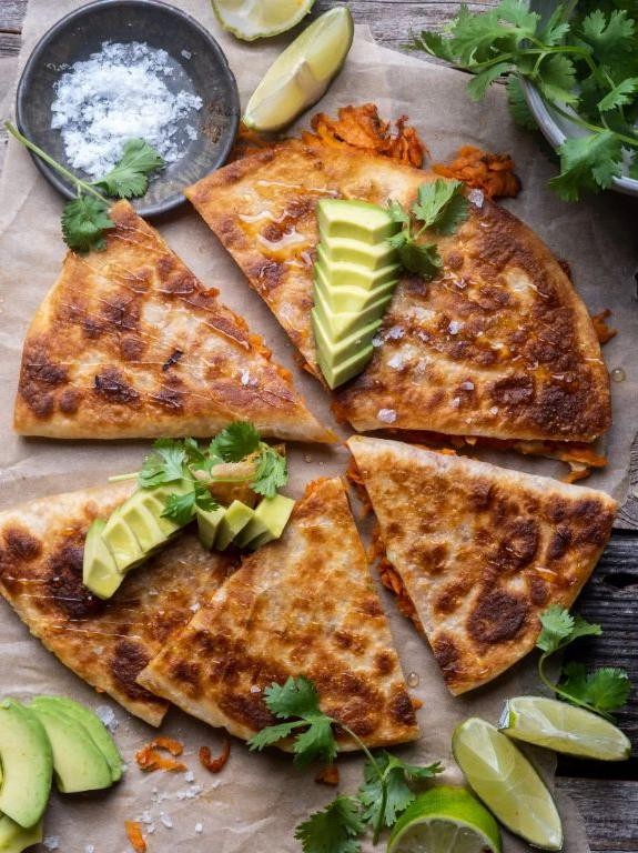 Chili Lime Sweet Potato Quesadillas