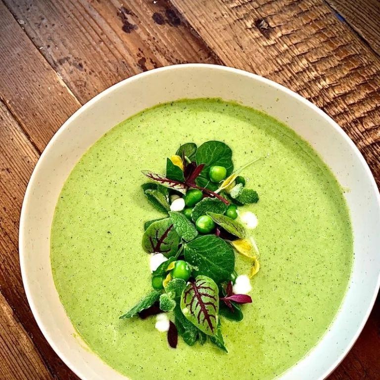 Chilled Pea and Mint Soup
