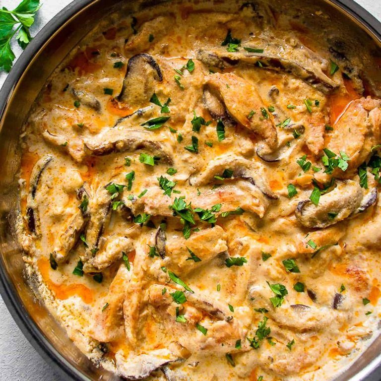 Chislick and Mushroom Stroganoff