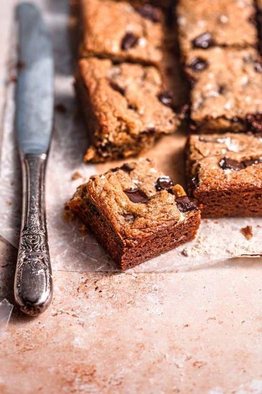 Chocolate Chip Protein Powder Blondies