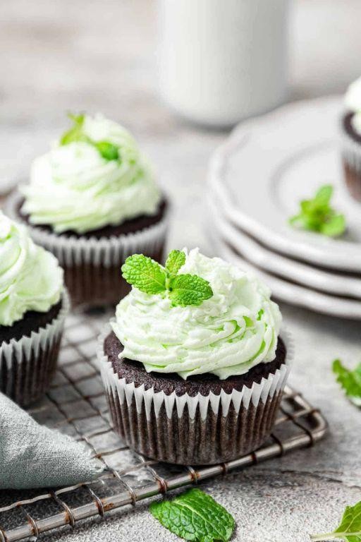Chocolate Ciroc Cupcakes with Mint Buttercream