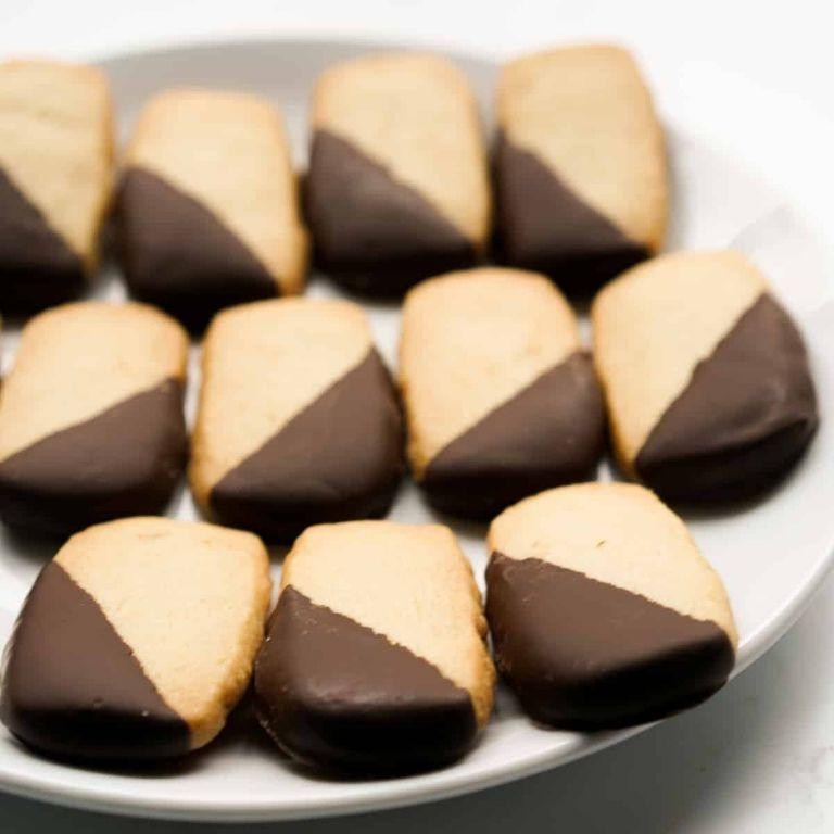 Chocolate Dipped Panera Shortbread Cookie