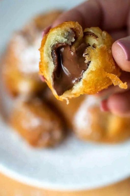 Chocolate Hazelnut Fried Dumplings