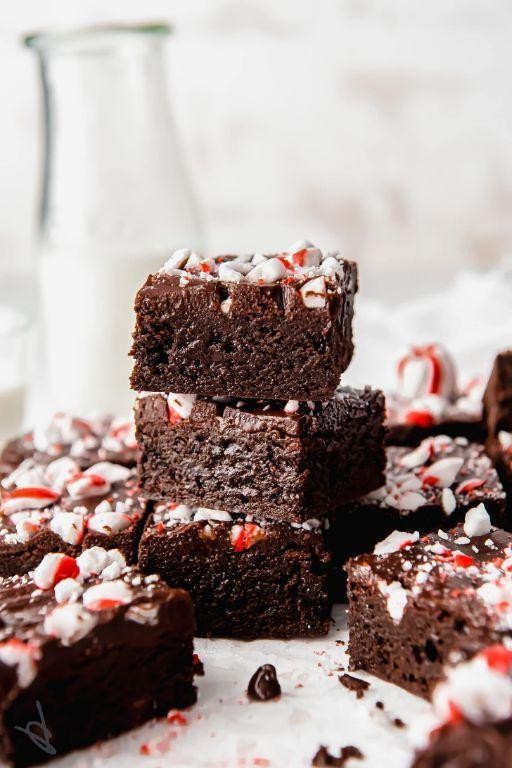 Chocolate Mint Christmas Brownies