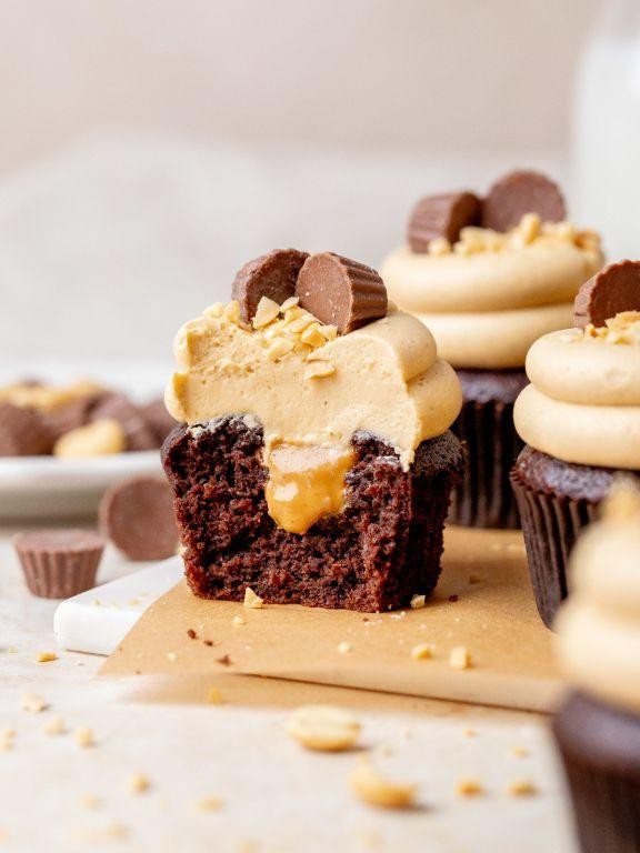 Chocolate Peanut Butter Cupcakes