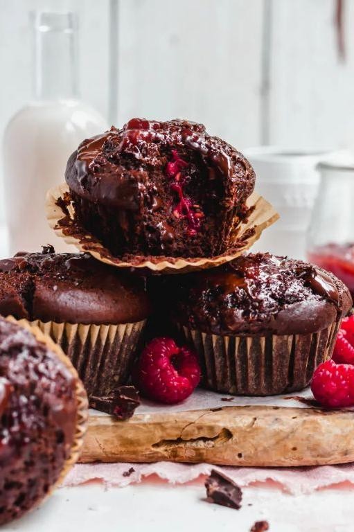 Chocolate Raspberry Muffins