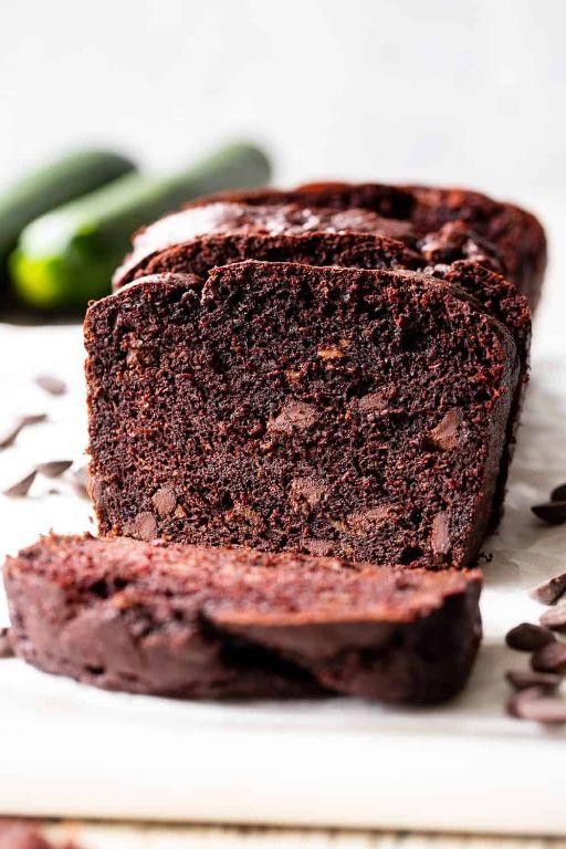 Chocolate Zucchini Bread with Almonds