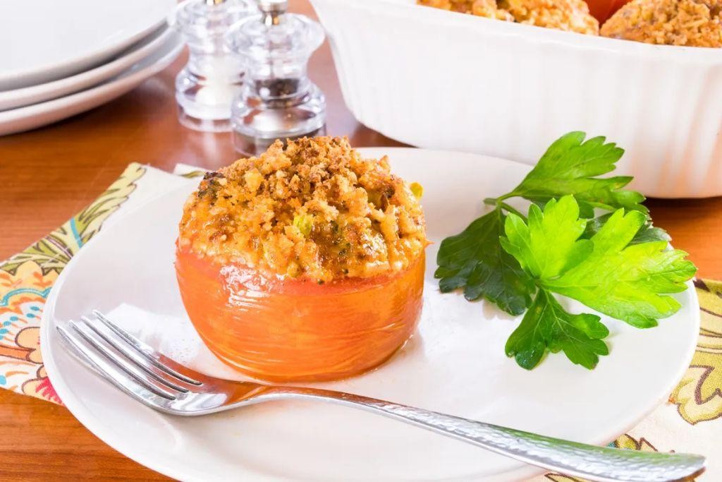 Chorizo and Rice Stuffed Tomatoes