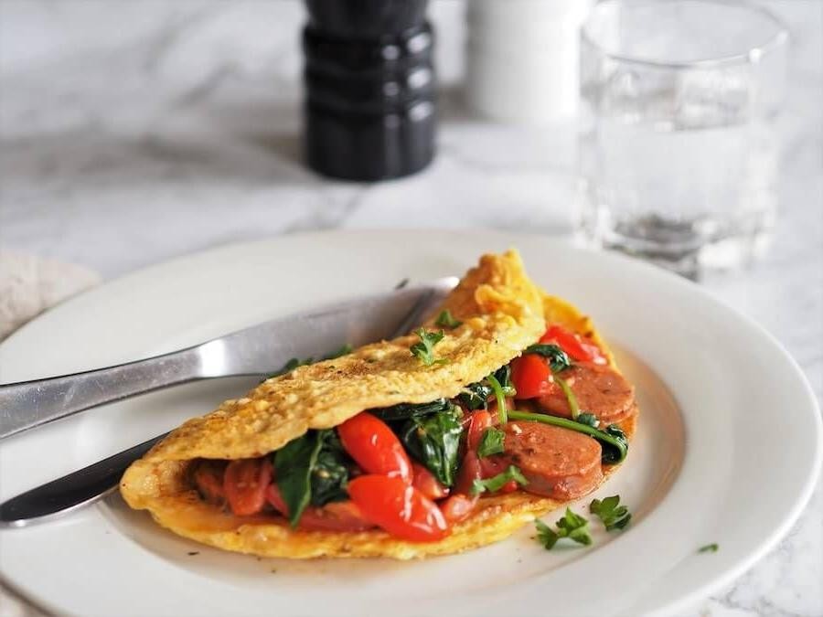 Chorizo and Spinach Omelette
