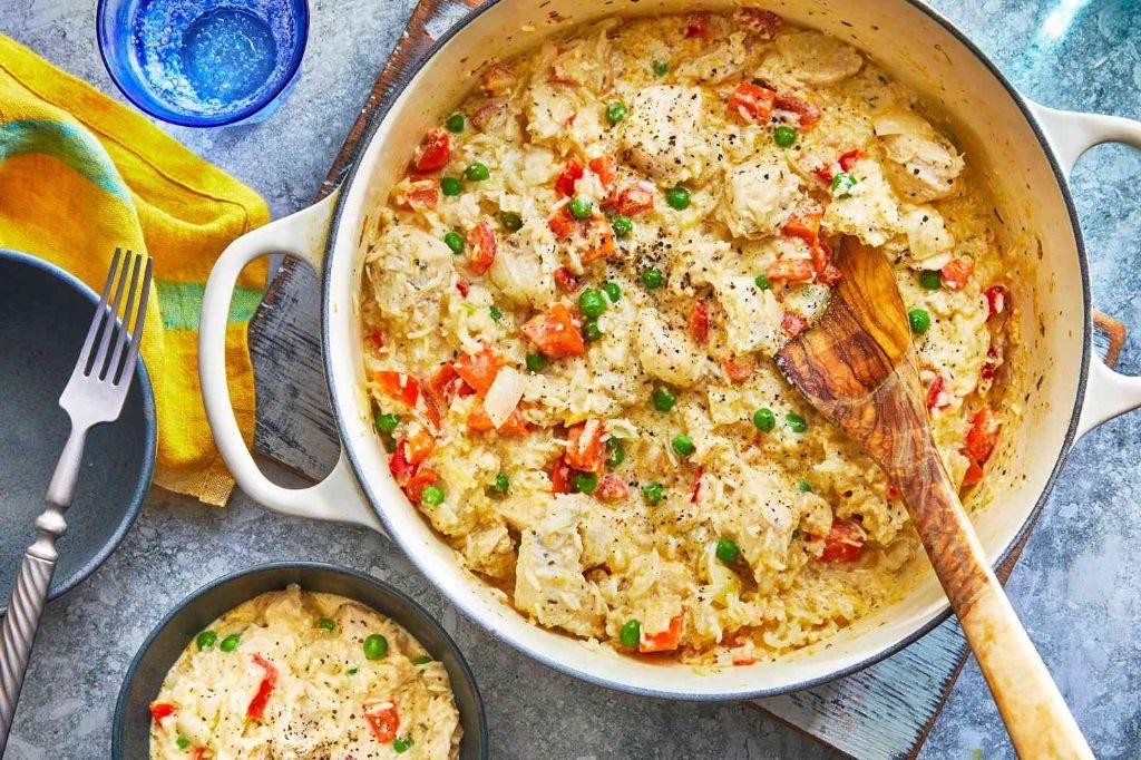 Christmas Casserole with Chicken and Rice
