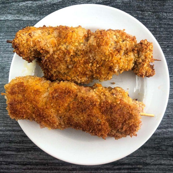 City Chicken with Bacon and Cheese