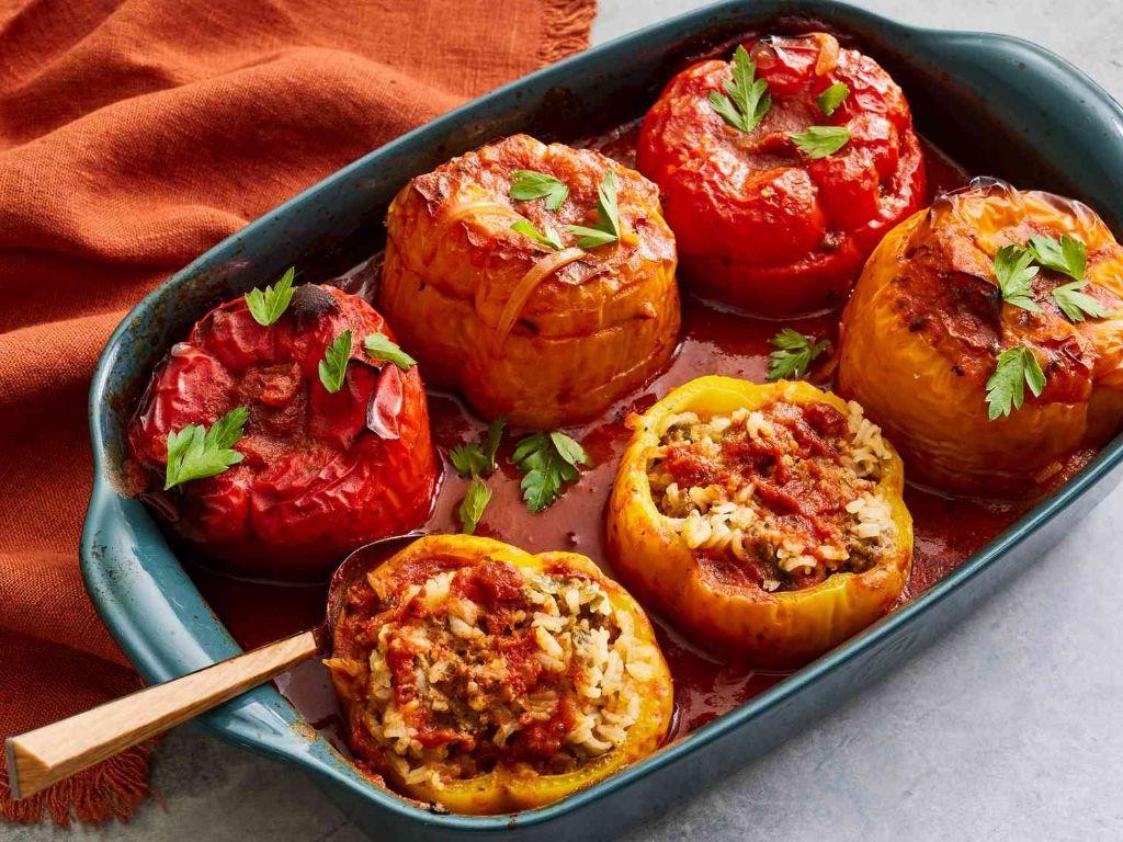 Classic Beef and Rice Stuffed Peppers