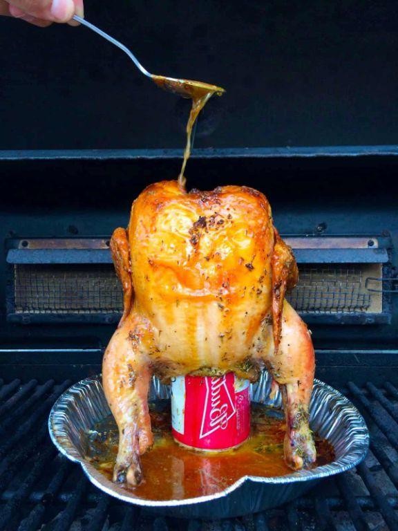 Classic Beer Can Chicken with Garlic and Herbs