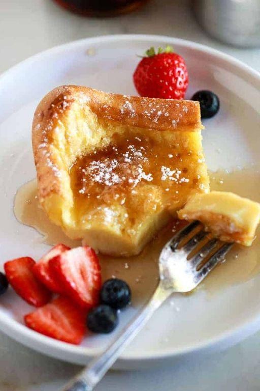 Classic German Pancake with Powdered Sugar