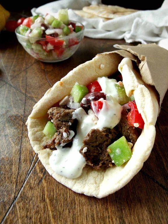 Classic Greek Gyro with Tzatziki Sauce