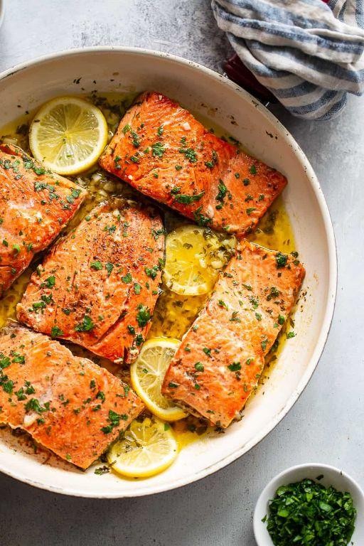 Clean Keto Salmon with Lemon Butter Sauce