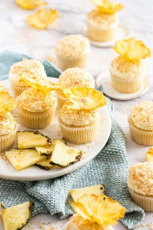Coconut Ciroc Cupcakes with Pineapple Frosting