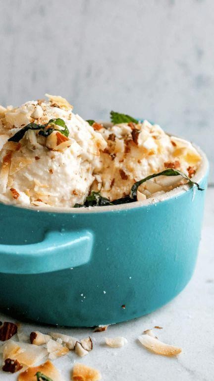 Coconut Lime Cottage Cheese Ice Cream