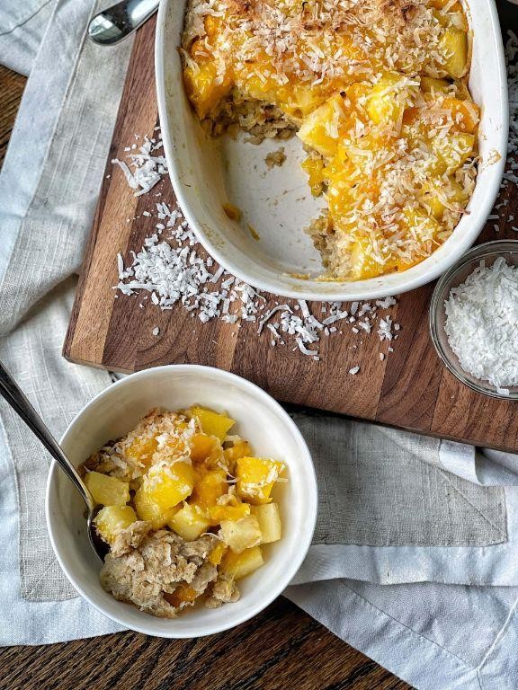 Coconut Mango Baked Oats