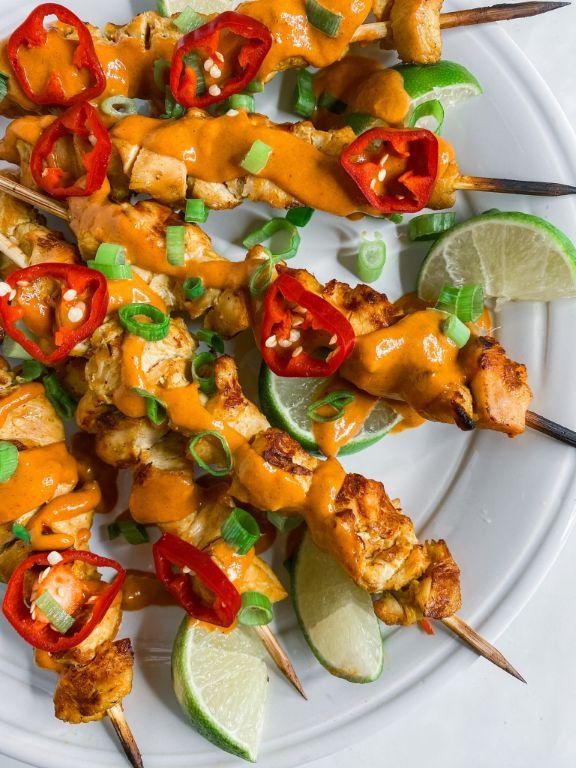 Coconut Milk Marinated Chicken Satay