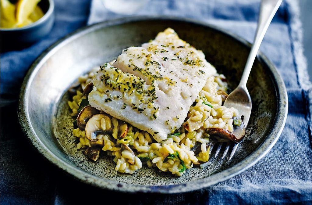 Cod and Mushroom Risotto