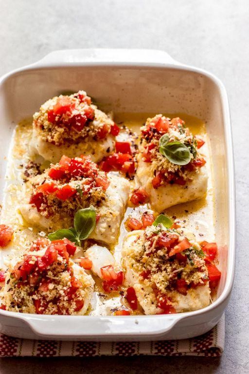 Cod and Tomato Bruschetta