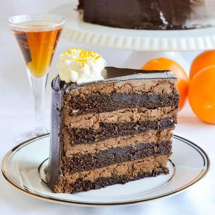 Cointreau Infused Chocolate Cake