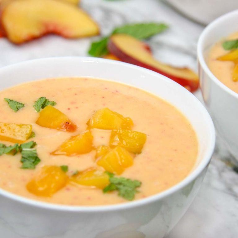 Cold Peach and Ginger Soup