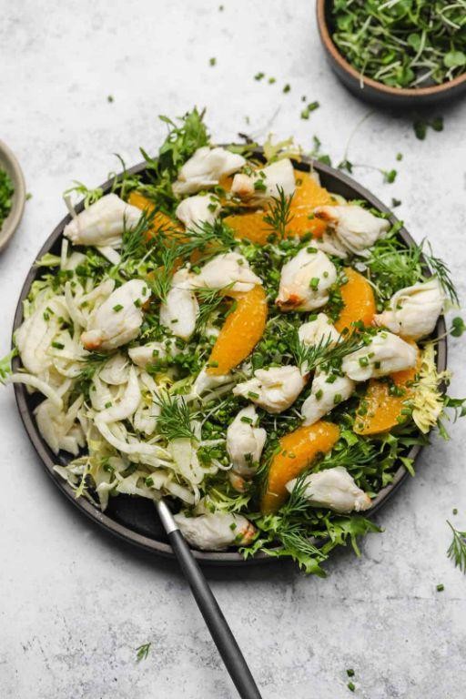 Crab Claw Meat Salad with Lemon Vinaigrette