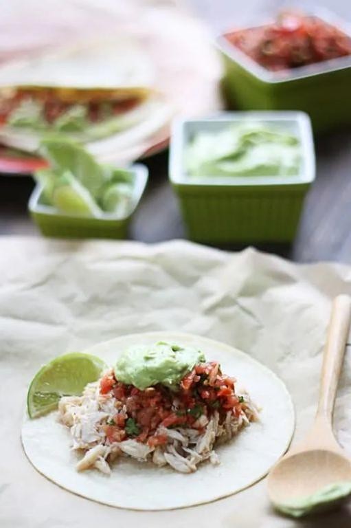 Crab Claw Meat Tacos with Avocado Salsa