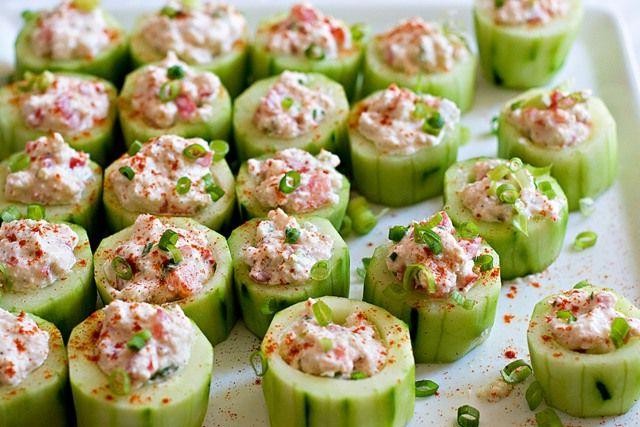 Crab Salad Cucumber Cups