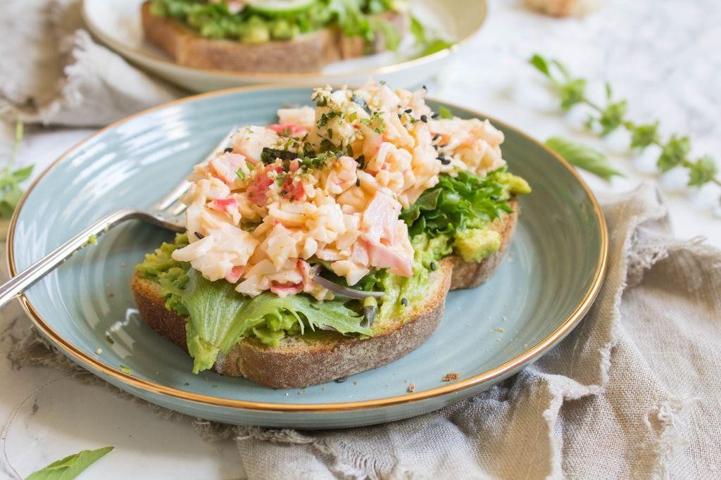 Crab Stick and Avocado Toast