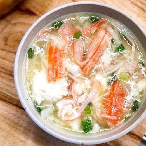 Crab Stick and Egg Drop Soup