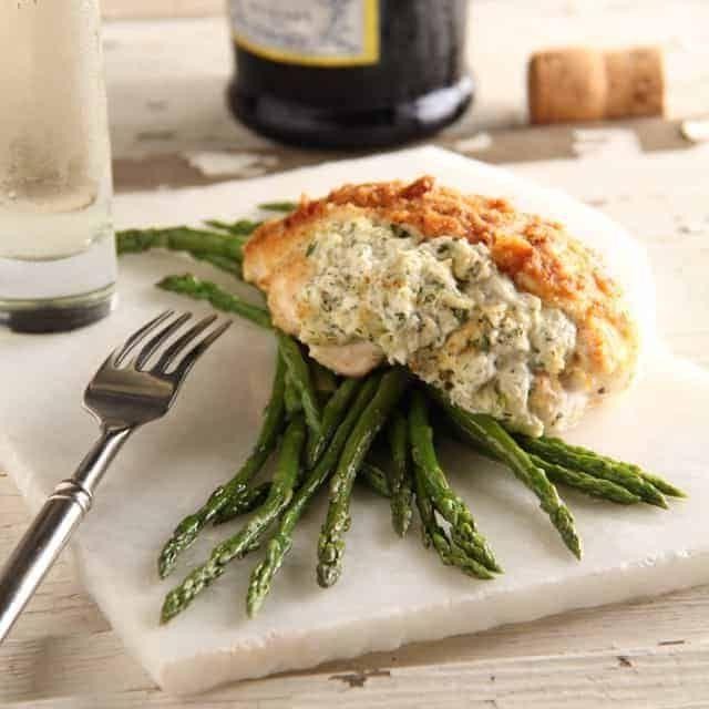 Crab Stick and Spinach Stuffed Chicken