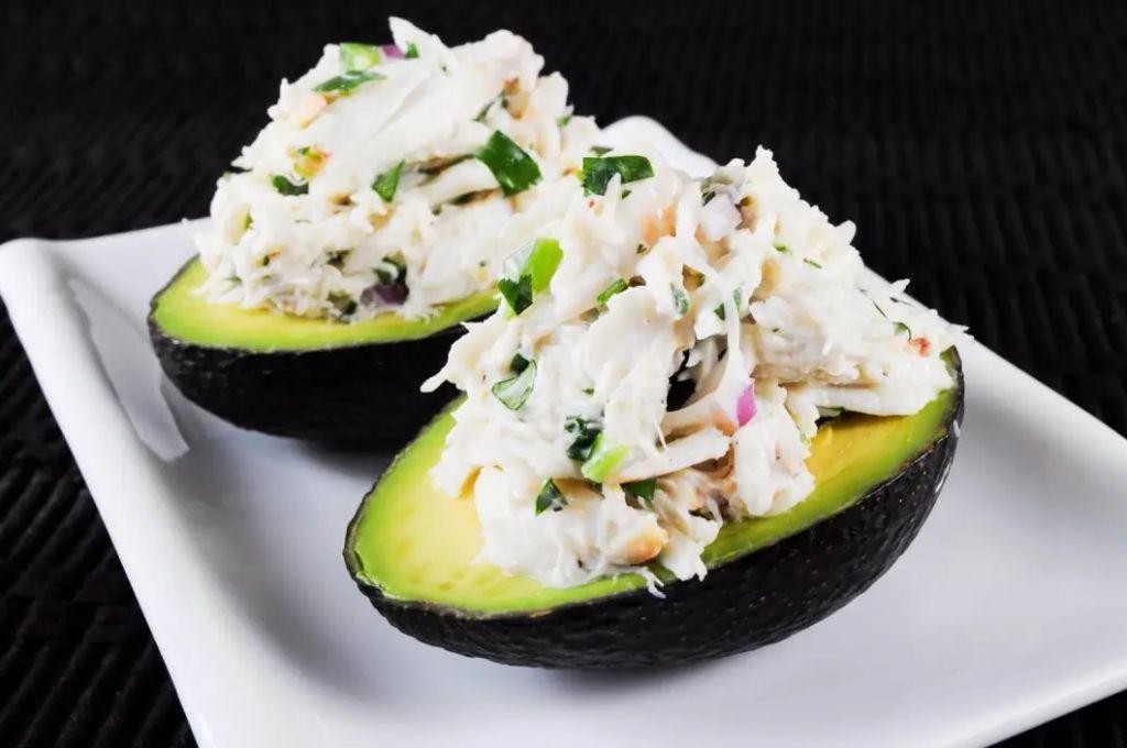 Crab and Avocado Casserole with Lime Crema