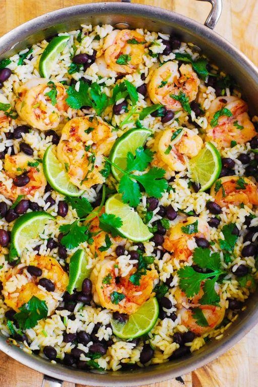 Crab and Black Bean Casserole with Cilantro Lime Rice