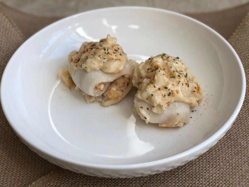 Crab and Cream Cheese Stuffed Flounder